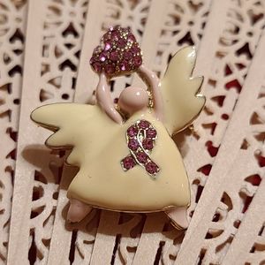 Angel Cancer awareness Charm/Brooch Super Sweet